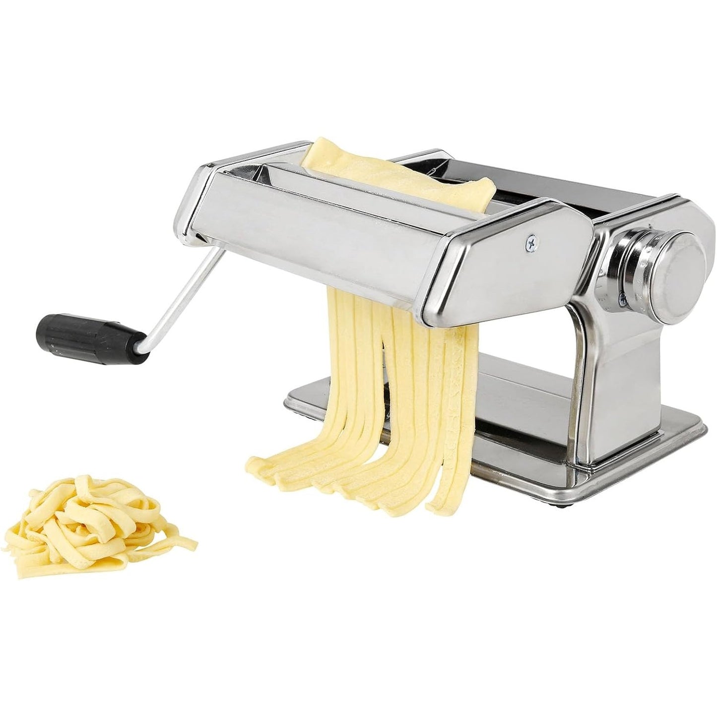223162 - EQUINOX 507730 Makinë Manuale për Makarona, Çelik Inoks të Kromuar, Trashësi e Rregullueshme, për Lazanja, Tagliatelle, Spageti dhe Ravioli, Bazë që Nuk Rrëshqit