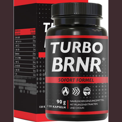 303060 - BRNR Formula e Metabolizmit të Menjëhershëm, 120 Kapsula, përmban Kolinë, Ekstrakt Çaji Jeshil, Glukoman, Garcinia Cambogia, Guarana
