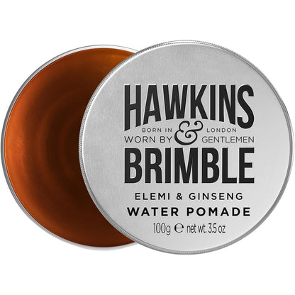 290551 - HAWKINS & BRIMBLE Pomadë uji për meshkuj 100ml – H2O për stilim/kujdes flokësh | Fiksim i fortë | Shkëlqim i lartë