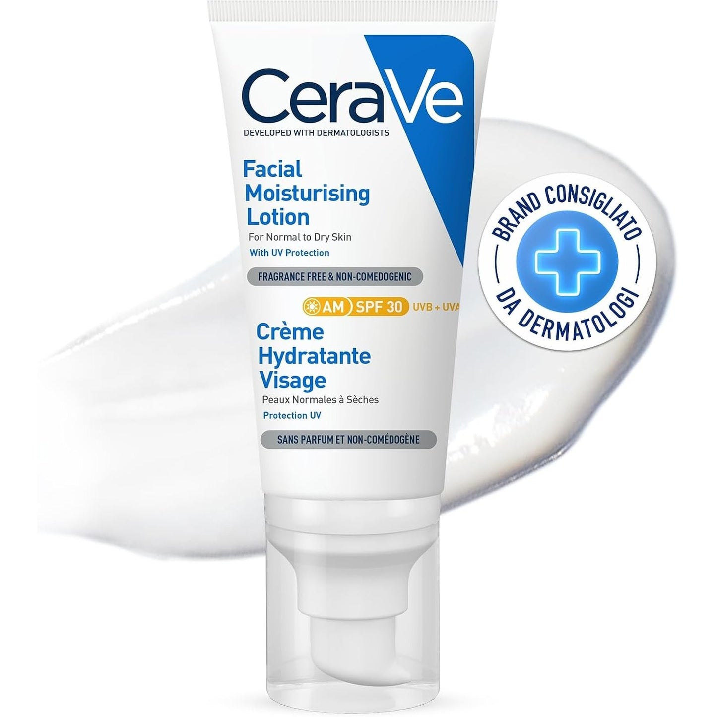 272013 - CERAVE Krem hidratues për fytyrën SPF 30, për lëkurë normale deri të thatë, hidratim i thellë, 52 ml