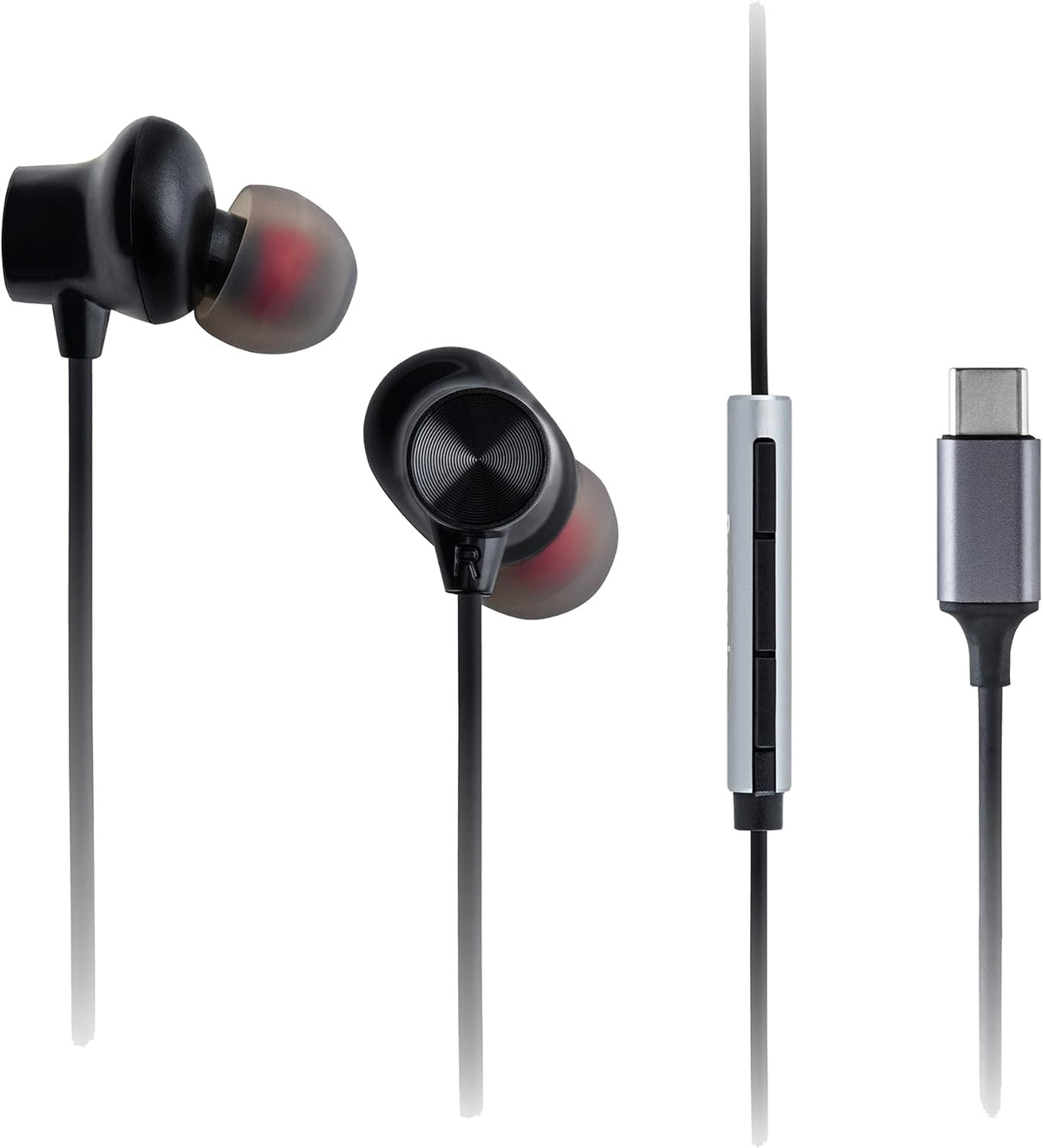 320380 - PANASONIC Kufje RP-TCM225DEK USB-C, me mikrofon dhe kontrolle, Kabllo 1.2 m, të zeza