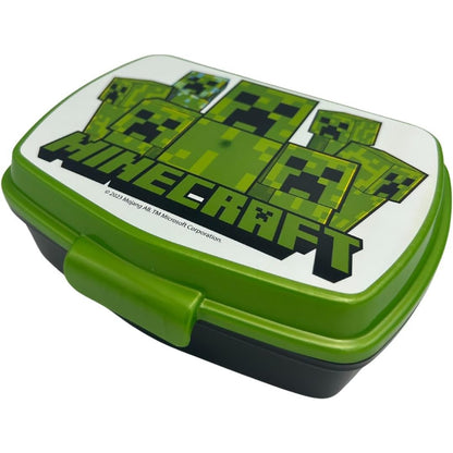 224632 - STOR Çantë Dreke Minecraft për Fëmijë - Drejtkëndëshe - Kuti Dreke Portative për Dreka, Ushqim ose Ushqime të Lehta - 18 x 5 x 13 cm