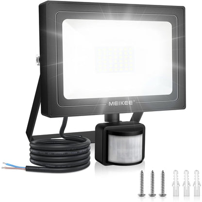 209903 - MEIKEE Dritë LED 35W me Sensor Lëvizjeje, 3000LM, 6500K e Bardhë e Ftohtë, e Papërshkueshme nga Uji, Përshtatshme për Kopsht, Garazh, Fushë Sportive, Oborr