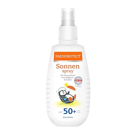 321803 - PAEDIPROTECT Sprej Dielli për Fëmijë dhe Foshnje SPF 50+, 150 ml, pa aromë, për fytyrën dhe trupin, Vegan