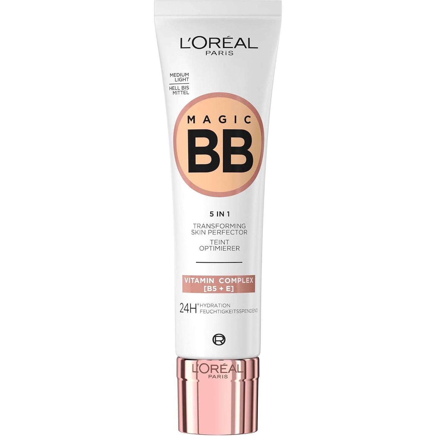 322040 - L'ORÉAL PARIS Krem Hidratues dhe me Ngjyrë, 30 ml, me Vitamina B5 dhe E, SPF 20, 03 Medium Light
