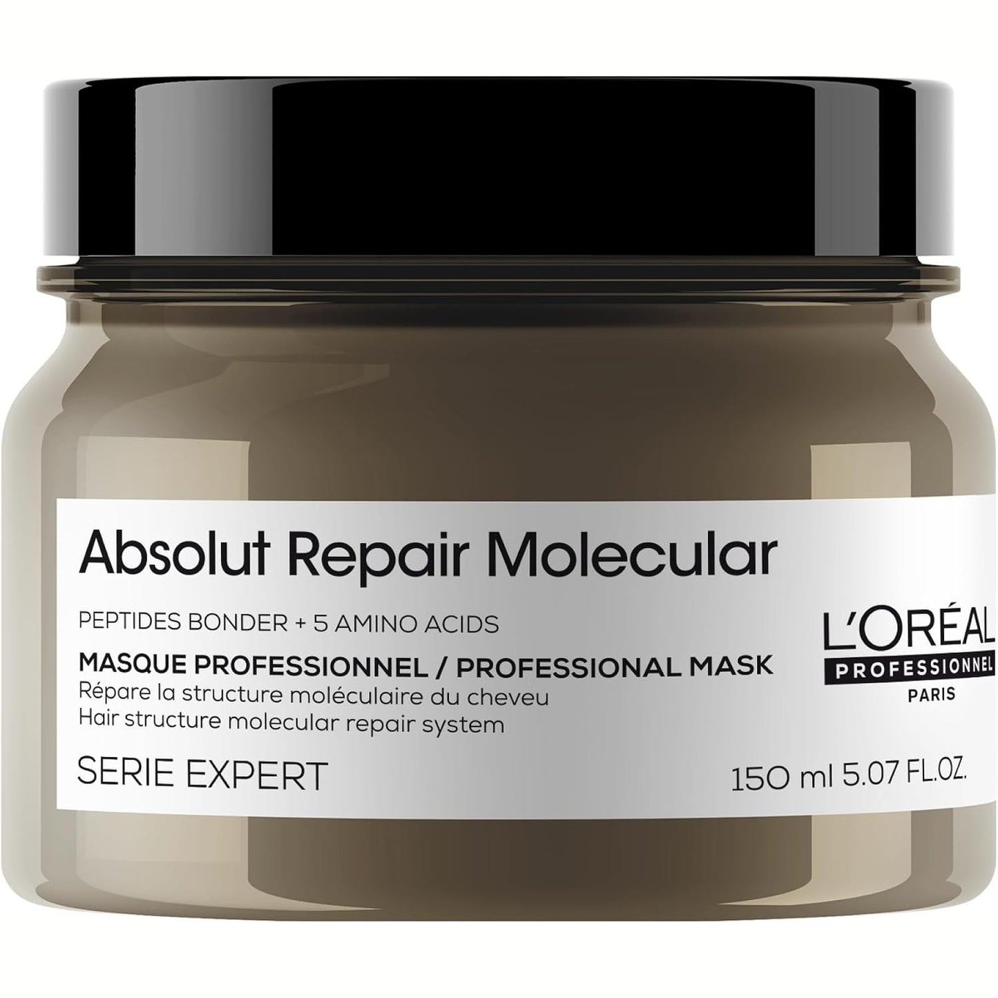 321316 - L'OREAL PROFESSIONNEL Maska Riparuese Molekulare e Koncentruar Absolut Repair, 150 ml, riparon 2 vjet dëmtime në një aplikim, fuqi +94%, butësi +85%
