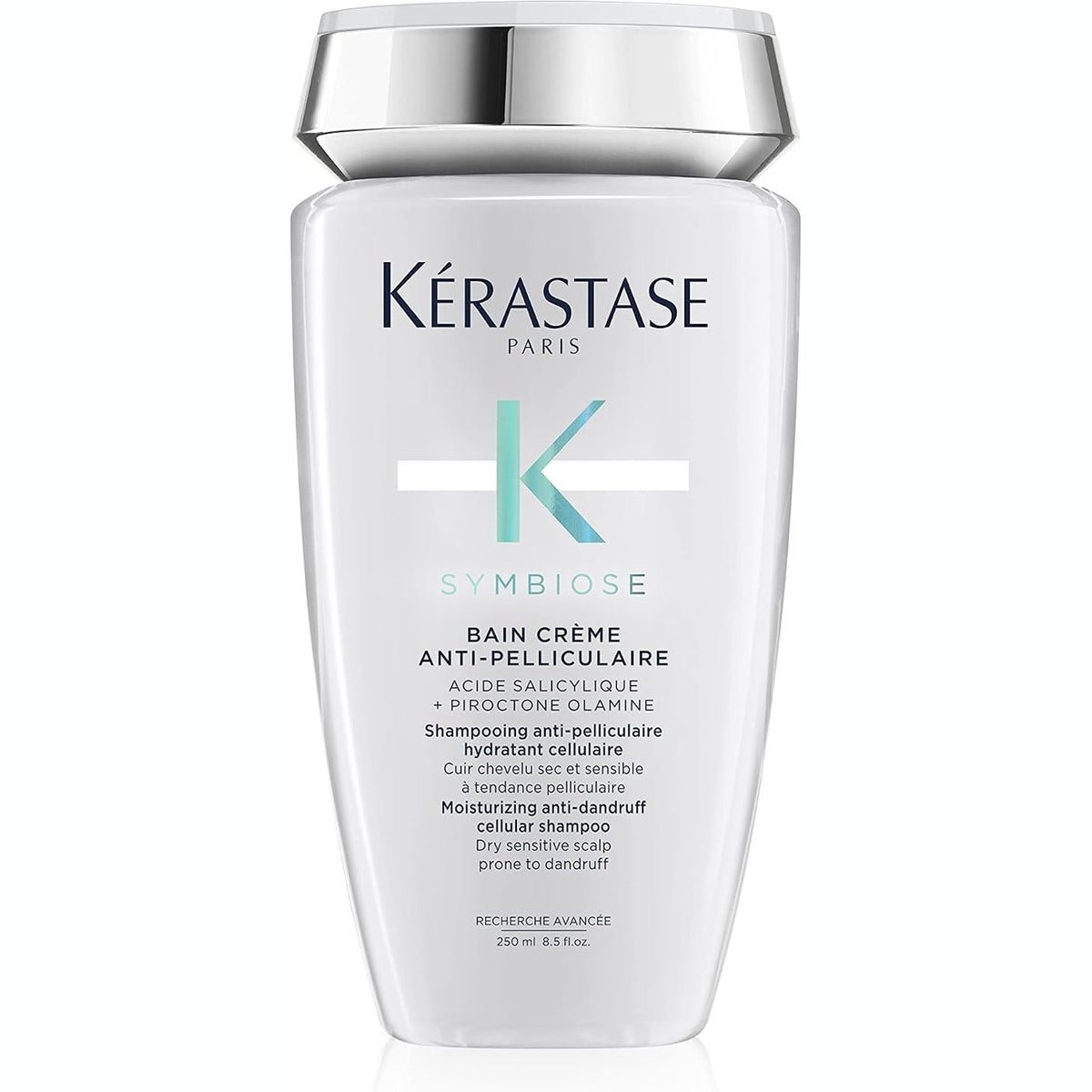 317047 - KERASTASE - Symbiose Shampo Bain Crème Purité - 250 ml | Shampo kundër zbokthit - Me acid salicilik - Pa silikon - Lëkurë koke e yndyrshme dhe e ndjeshme