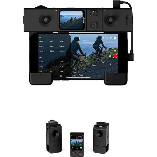 111264 - HOVERAIR - Set Beacon & Joystick, Kontrollues i Lëvizjeve të Lehtë me Ekran në Kohë Reale, Funksione Fluturimi të Sigurta për Çiklizëm, Udhëtime dhe Xhirime në Natyrë