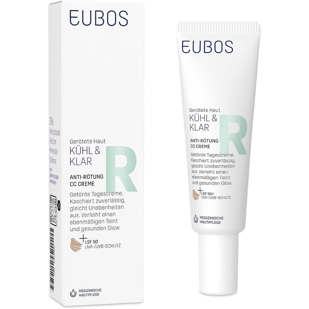 298374 - EUBOS KREM CC COOL & CLEAR, Krem dite me nuancë për lëkurë të skuqur, SPF 50, 30ml