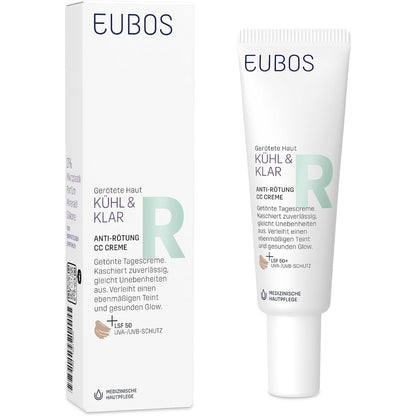 298374 - EUBOS KREM CC COOL & CLEAR, Krem dite me nuancë për lëkurë të skuqur, SPF 50, 30ml