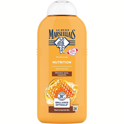 304026 - LE PETIT MARSEILLAIS Shampo ushqyese me mjaltë organik dhe gjalpë shea, 300 ml