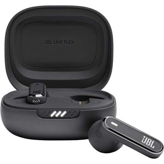267580 - JBL LIVE FLEX – Kufje Bluetooth në vesh, jetëgjatësi baterie 40 orë, anulim zhurmash, rezistente ndaj ujit, të zeza