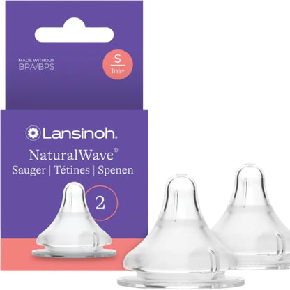 318686 - LANSINOH - Thitha me rrjedhje të ngadaltë NaturalWave® x2 - Silikon i butë - Zvogëlon konfuzionin e thithkave - Nxit thithjen natyrale - Kompatibël me shishet NaturalWave - Për të porsalindurit, tranzicion i butë