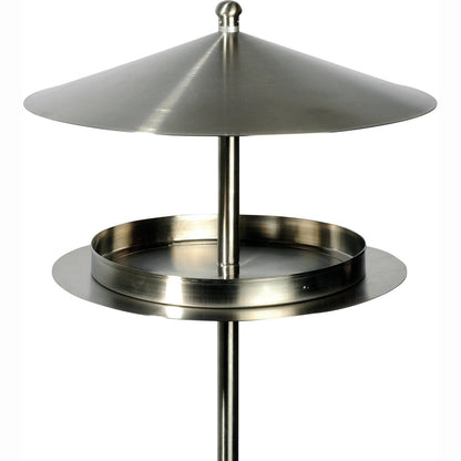 221241 - SHTËPIA LUKSOZE E ZOGJVE Ushqyes zogjsh 11610, rrumbullakët, çelik inox, me mbështetëse