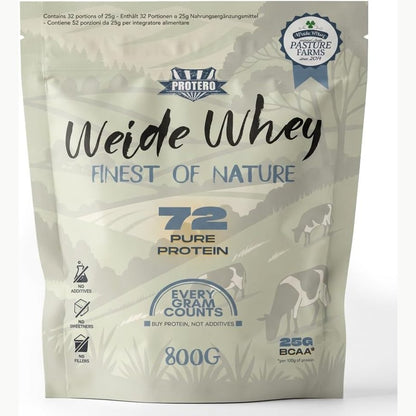305987 - PROTERO Pasture Whey 72, Proteinë e pastër e hirrës 1 kg, Pa aditivë, Ideale për përzierje dhe pjekje