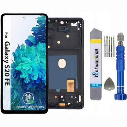 266402 - It'Go Ekran OLED Full HD për Samsung S20 FE G780 G781 - LCD me prekje zëvendësuese me Tool Blue, Kornizë cilësore
