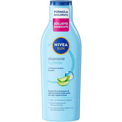 302557 - NIVEA SUN After Sun Hydrate - 200 ml - locion hidratues pas diellit - me aloe vera organike, vitaminë E dhe acid hialuronik