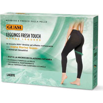 271180 - GUAM Legging Femme Fresh Touch Root Home Stemon, Noir, SM EU