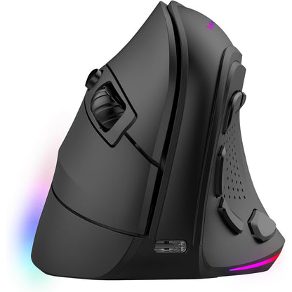 189222 - MARS GAMING MM-SK, Maus Vertikal me Tel, Ergonomik, Ndriçim RGB Chroma, Sensor Optik 8400DPI, Çelësat Mekanikë Huano, 9 Butona Programues, Mode Tri-Gjendje, Ngjyra e Zezë