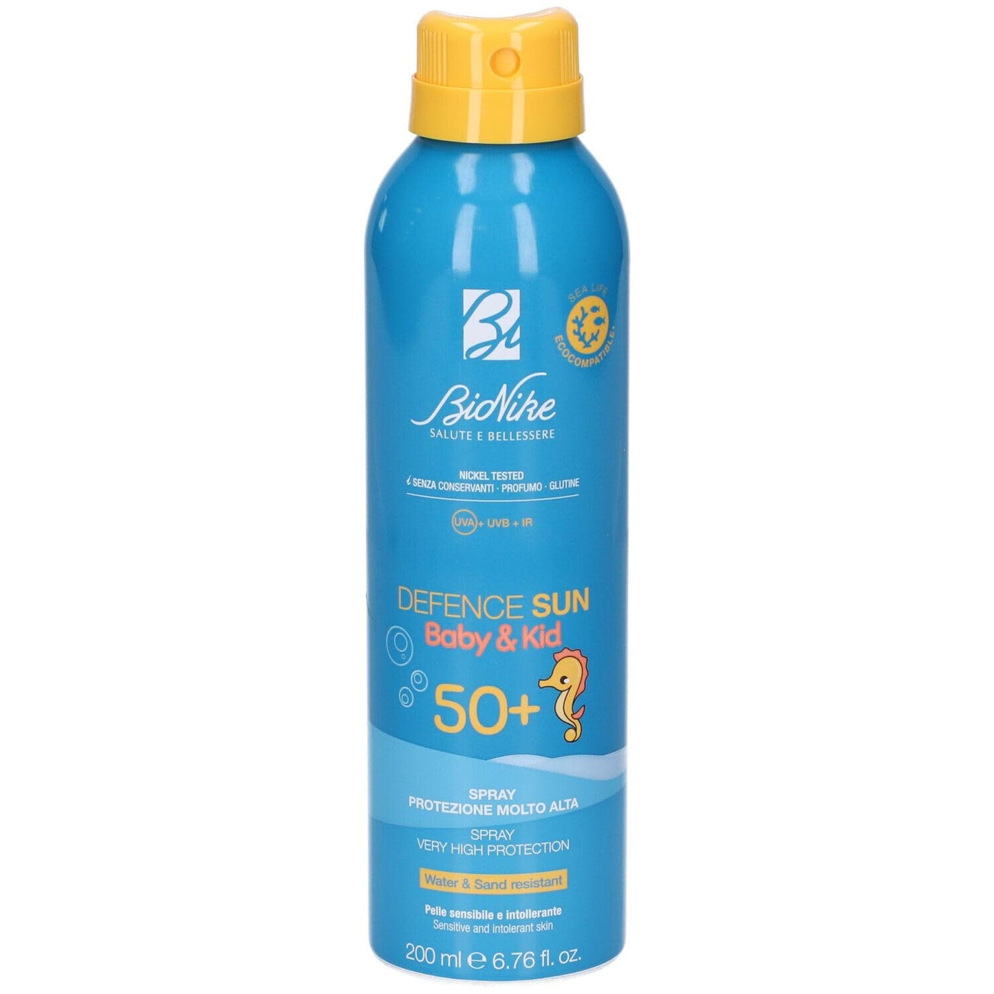 271521 - BioNike Defence Sun Baby & Kid, Sprej mbrojtës nga dielli për fëmijë SPF 50+, i papërshkueshëm nga uji, 200 ml