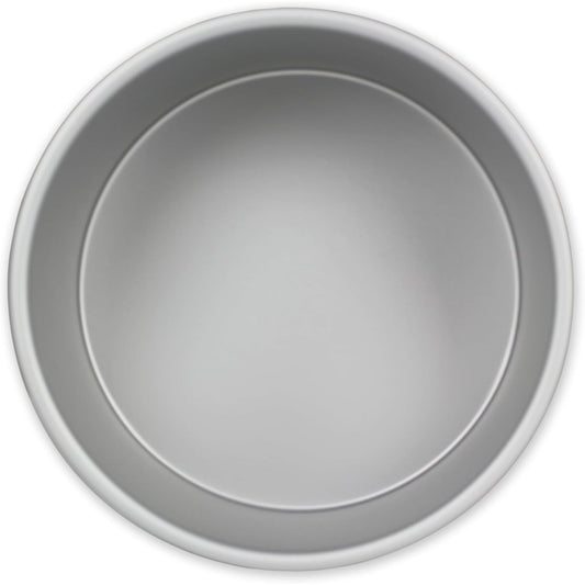 215538 - PME Tavë torte e rrumbullakët prej alumini të anodizuar, 20.3 x 10.2 cm e thellë, argjendi.