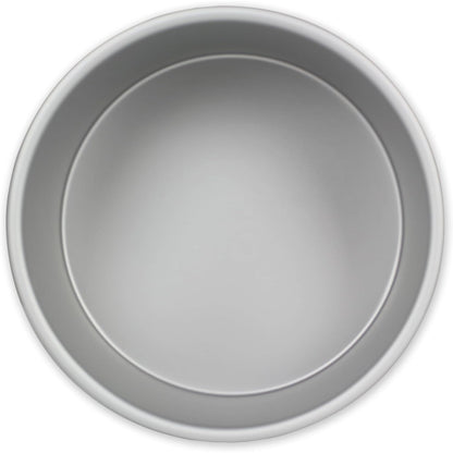 253164 - PME RND054 Tavë pjekjeje e rrumbullakët prej alumini të anodizuar, 127 x 102 mm, 12.7 cm, argjend