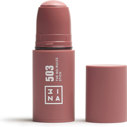 303400 - 3INA MAKEUP The No Rules Stick 503 - Nude, Skuqës me krem nudo me acid hialuronik, 3-në-1 për faqe, buzë dhe sy, Vegan