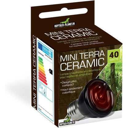 214657 - REPTILES PLANET Mini Ceramic Terra 40W - Llambë Ngrohëse për Reptile