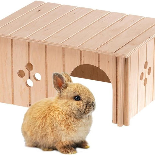 222802 - FERPLAST Shtëpi lepuri, aksesorë kafazi për lepujt, me çati të sheshtë dhe vrima ventilimi, komplet montimi, 33 x 23.6 x L 16 cm, SIN 4646