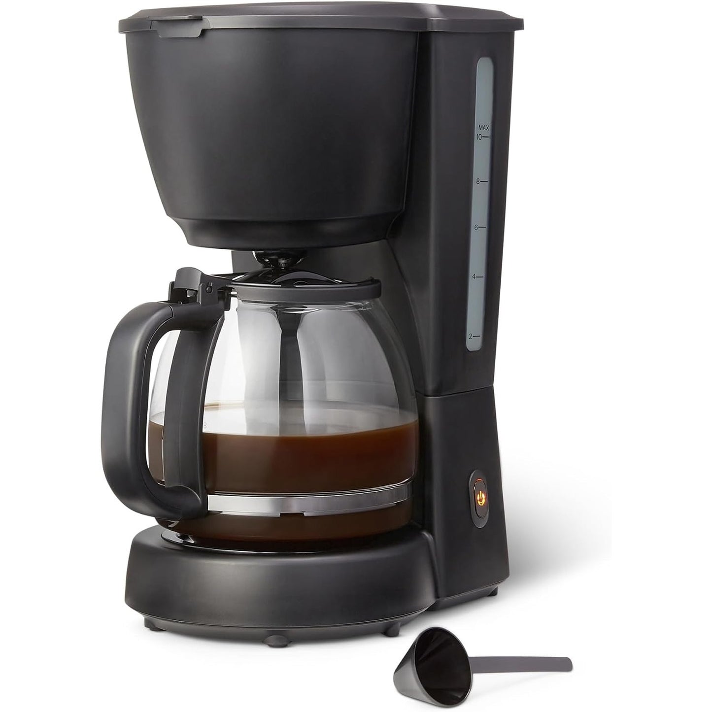 288465 - AMAZON BASICS KARAFË QELQI ZËVENDËSUSE ME KAPAK, për makinë kafeje, kapacitet 1.25L/10 filxhanë