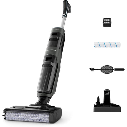 320769 - ROWENTA Fshesë me korrent dhe mop pa tel X-Clean 4, Thithje 50-minutëshe, vetëpastruese GZ5037WO, e zezë
