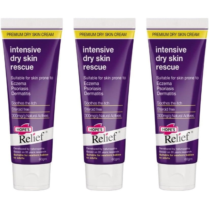297939 - HOPE'S RELIEF Krem natyral intensiv për lëkurë të thatë, pako me vlerë për fytyrën, duart, trupin, hidratues, ekzemë, psoriazë dhe dermatit