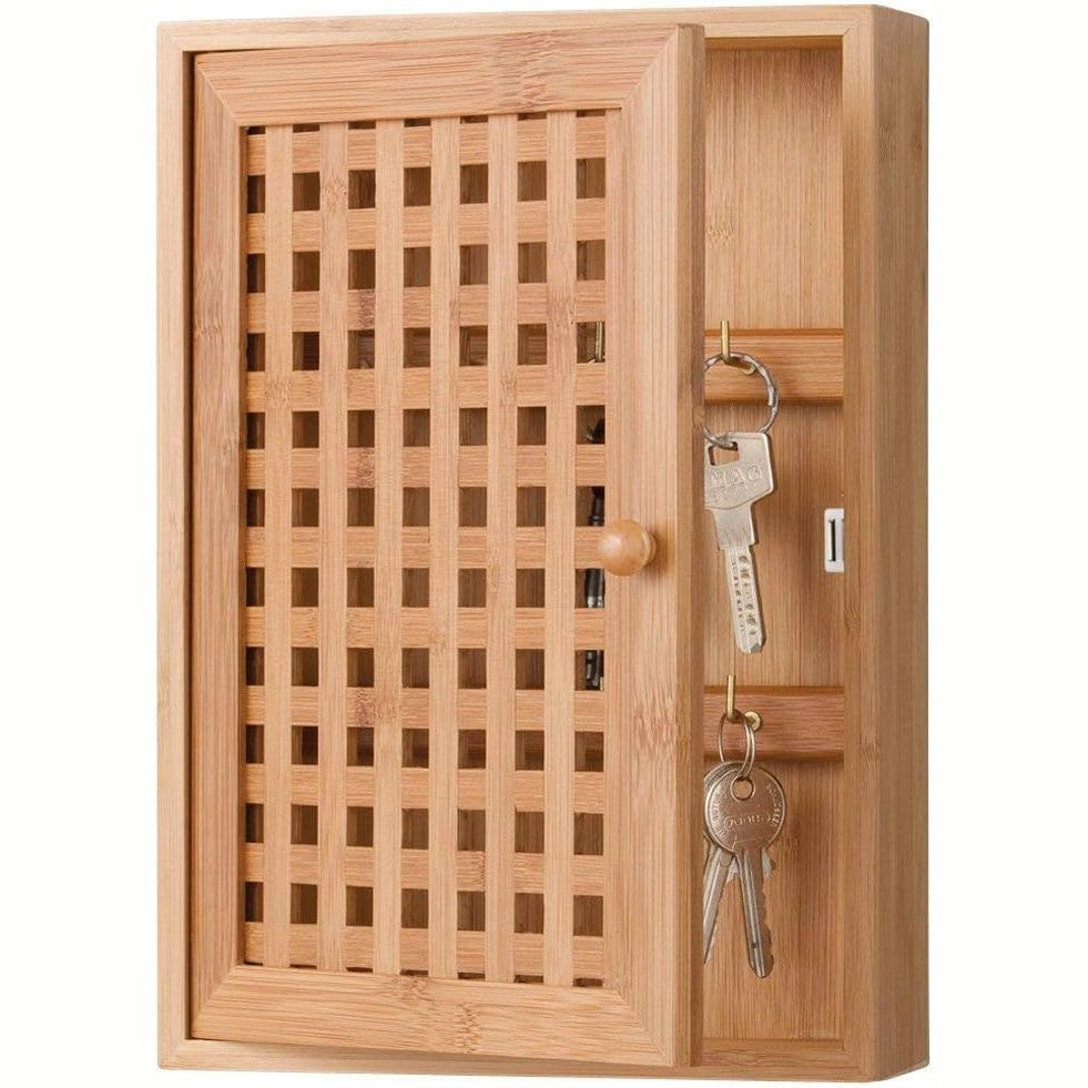 228634 - ZELLER Kuti çelësash, bambu, afërsisht 19 x 6 x 27 cm