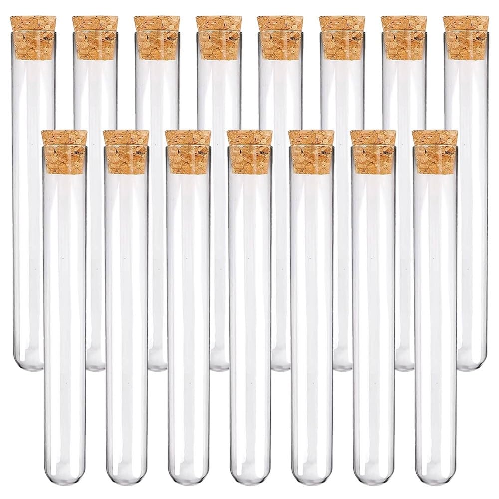 254180 - JIADEXIN 15 copë Tuba Transparente - Tuba me Tapë, 16x150mm (16ml)