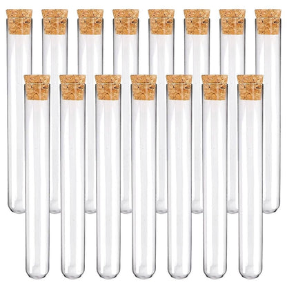 254180 - JIADEXIN 15 copë Tuba Transparente - Tuba me Tapë, 16x150mm (16ml)