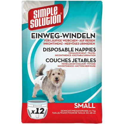 224612 - SIMPLE SOLUTION Pelena të disponueshme për qen, të vogla, 12 copë
