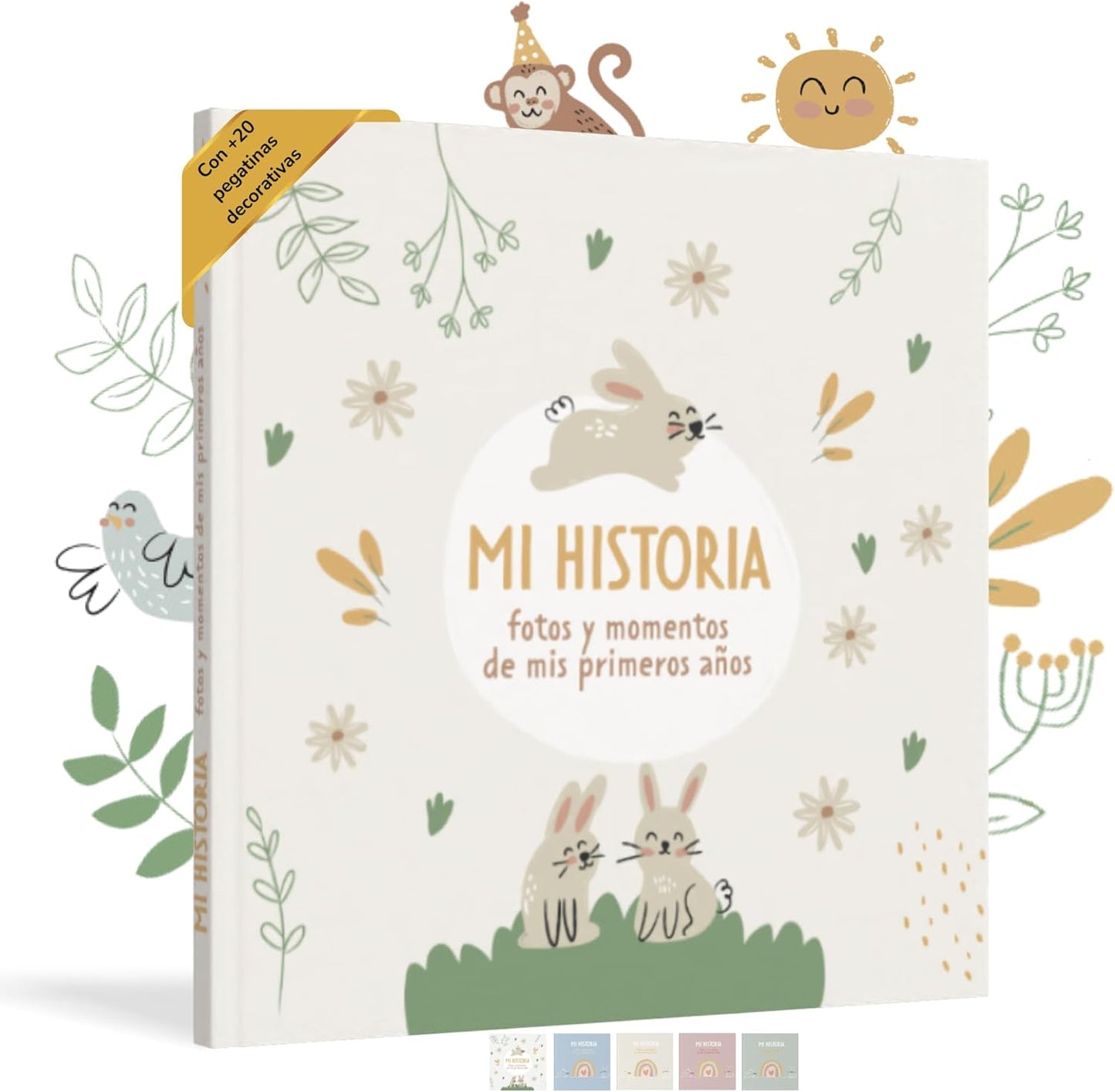 255932 - HUBORNS - Album për Bebe nga Viti i Parë deri në 5 Vjeç, 50 Faqe, Libër Origjinal Kujtimesh për Bebe