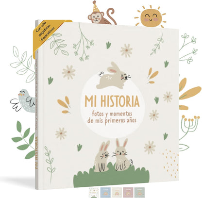 255932 - HUBORNS - Album për Bebe nga Viti i Parë deri në 5 Vjeç, 50 Faqe, Libër Origjinal Kujtimesh për Bebe