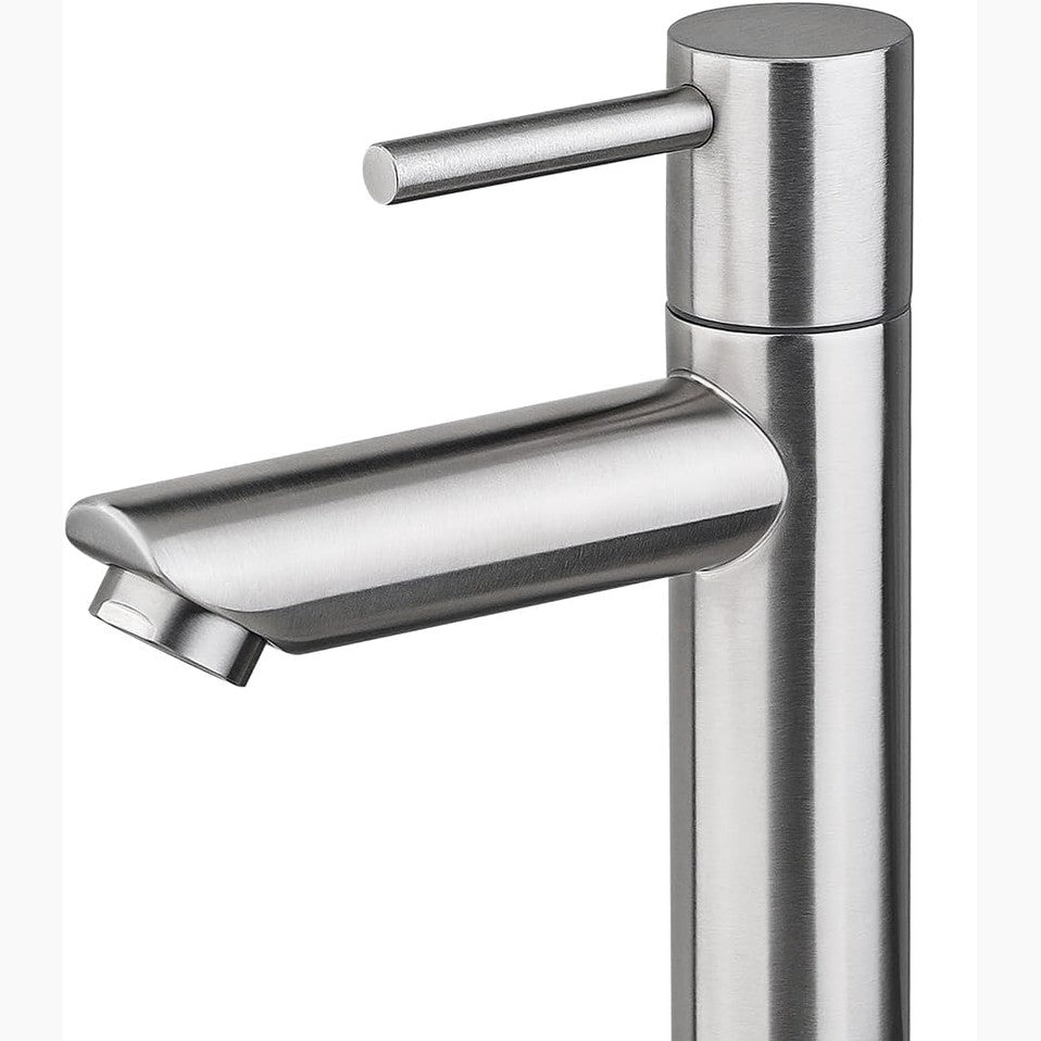 288914 - IBERGRIF Rubinet Lavamani M18103, UJË I FTOHTË, Çelik Inoks SUS304, Fishekë Qeramike 90°, Lidhje G3/8″