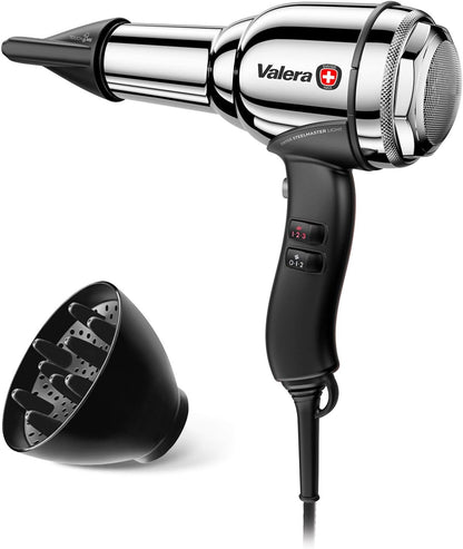 315352 - arëse flokësh profesionale Swiss Steel Master Light, 2000 W, çelik i kromuar, 3 cilësime temperature, gjenerator jonik