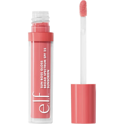 302460 - elf Sun Boss Gloss SPF 25 - Shkëlqyes buzësh i pigmentuar - Formulë hidratuese dhe ushqyese - Vegane dhe pa mizori