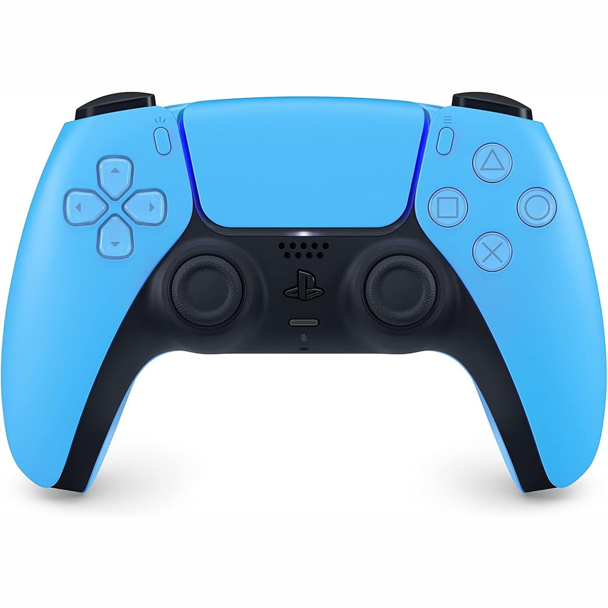 319484 - SONY Kontrollues Zyrtar Pa Tel për PlayStation 5 DualSense, Reagim Haptik, Shkelës Adaptues, Mikrofon i Integruar, Bateri e Rikarikueshme, I pajtueshëm me PS5/PC, Ngjyra: Blu me Yje