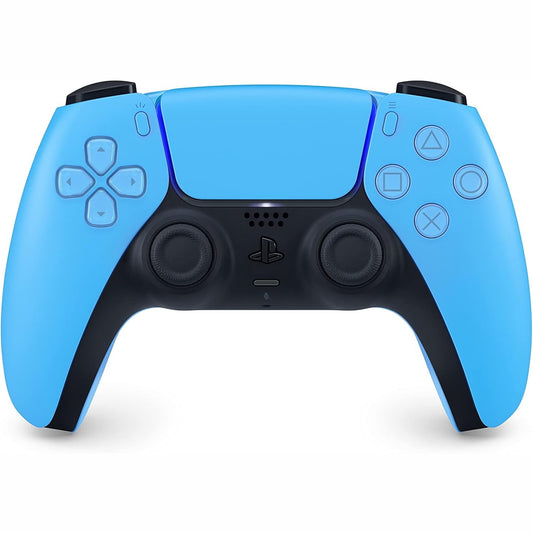 319484 - SONY Kontrollues Zyrtar Pa Tel për PlayStation 5 DualSense, Reagim Haptik, Shkelës Adaptues, Mikrofon i Integruar, Bateri e Rikarikueshme, I pajtueshëm me PS5/PC, Ngjyra: Blu me Yje