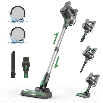 255045 - VACTIDY Fshesë me korrent pa tel V9, fuqi thithjeje 30kPa, 55 minuta me bateri të shkëputshme, dritë LED