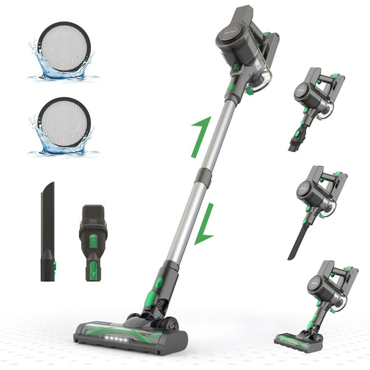 255045 - VACTIDY Fshesë me korrent pa tel V9, fuqi thithjeje 30kPa, 55 minuta me bateri të shkëputshme, dritë LED