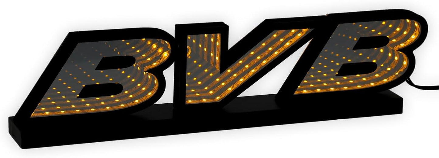 246868 - BVB - Shkronja të ndriçuara LED, me energji USB, të zeza