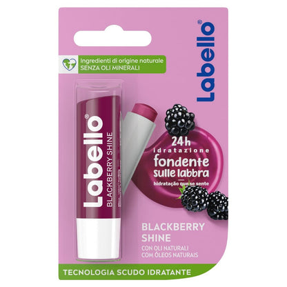 302675 - LABELLO - Balsam buzësh Blackberry Shine (4.8 g) - Balsam hidratues 24-orësh me përbërës natyralë