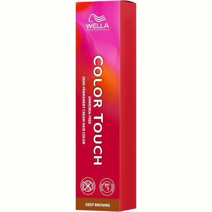 275823 - WELLA PROFESSIONALS Color Touch Deep Browns Ngjyrë flokësh intensive vegane 6/71 Bjonde e Errët Kafe-Hiri, 60 ml