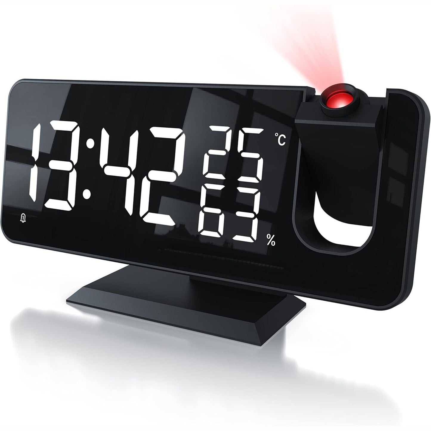 246245 - CSL Orë Alarmi Dixhitale me Radio - Orë Alarmi me Projektim, 7 Butona, 2 Alarme, Projektim dhe Dritë, Rregullues Drite për Makinë, 15 Memorie Radioje FM, Ekran Temperature dhe Lagështie