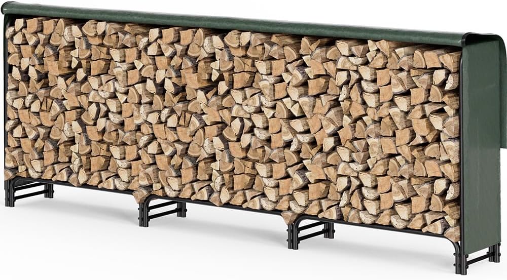 245288 - VOUNOT Raft metalik për trungje me kapak hermetik, jeshil, 300 x 115 x 40 cm